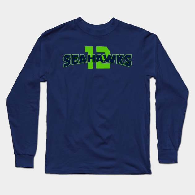 12 SEAHAWKS | FOOTBALL | SEATTLE Long Sleeve T-Shirt by theDK9